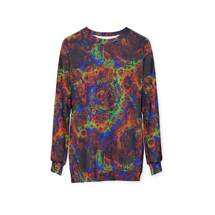 Psychedelic Lava Pattern Sweatshirt | Abstract All-Over Print - Aesthetic Rebellion