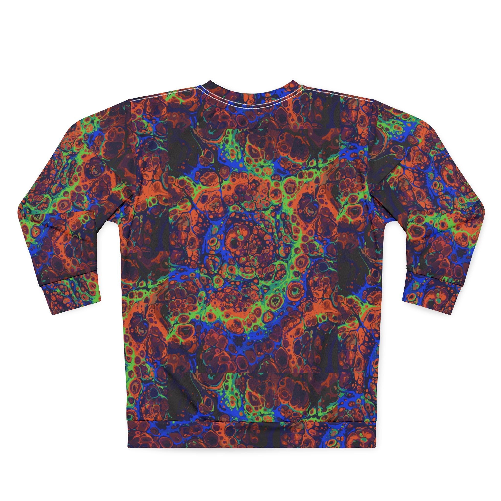 Psychedelic Lava Pattern Sweatshirt | Abstract All-Over Print - Aesthetic Rebellion