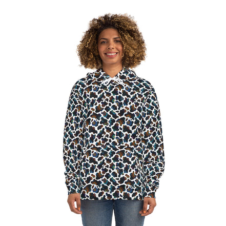 Psychedelic Neon Biomorphic Pattern Hoodie | All - Over Print - Aesthetic Rebellion