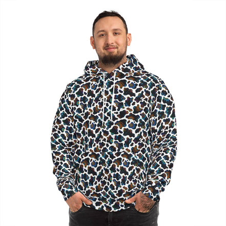 Psychedelic Neon Biomorphic Pattern Hoodie | All - Over Print - Aesthetic Rebellion
