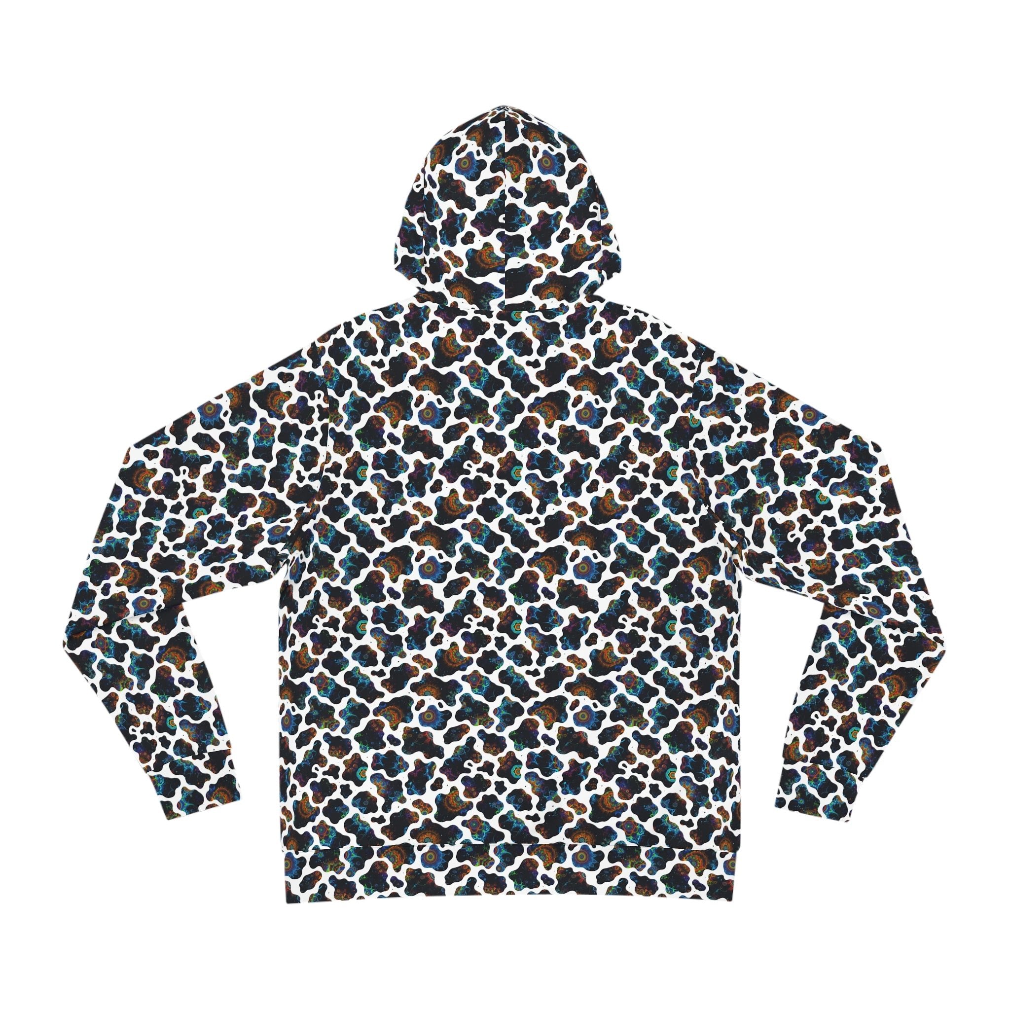Psychedelic Neon Biomorphic Pattern Hoodie | All - Over Print - Aesthetic Rebellion
