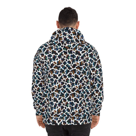 Psychedelic Neon Biomorphic Pattern Hoodie | All - Over Print - Aesthetic Rebellion