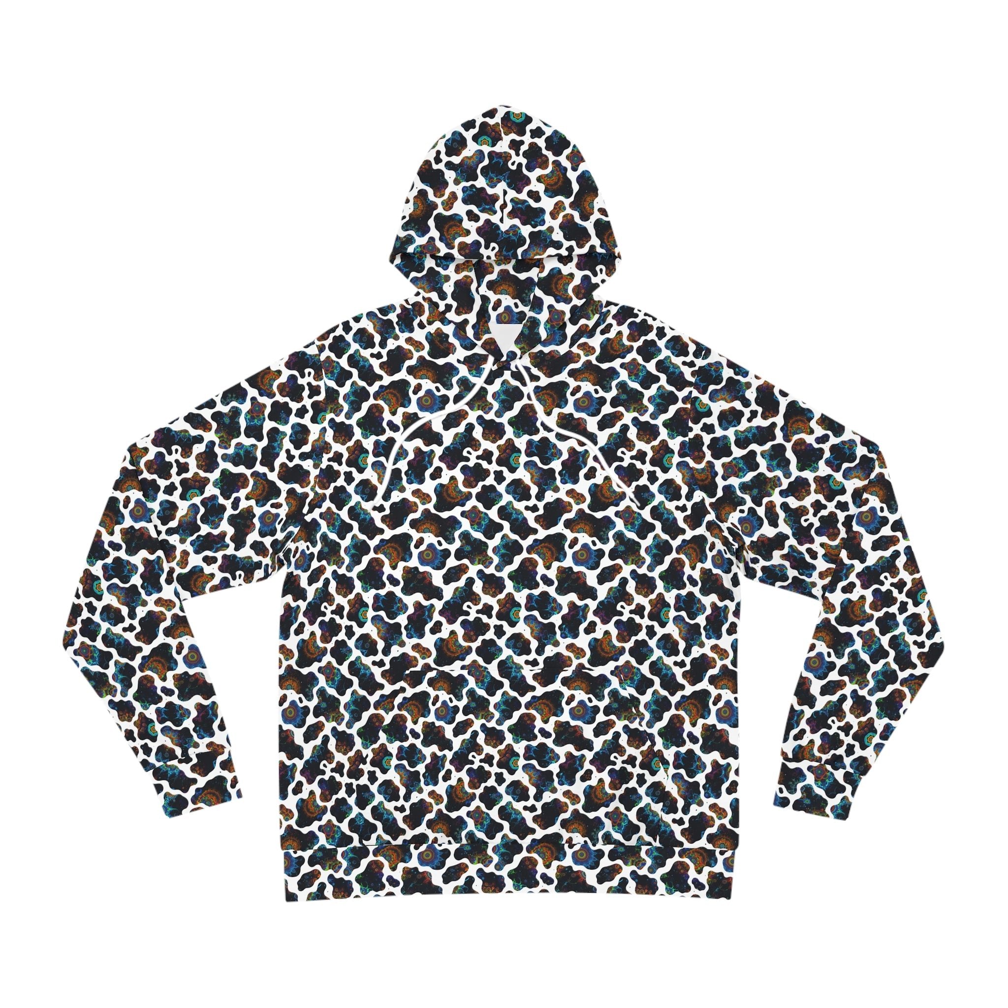 Psychedelic Neon Biomorphic Pattern Hoodie | All - Over Print - Aesthetic Rebellion