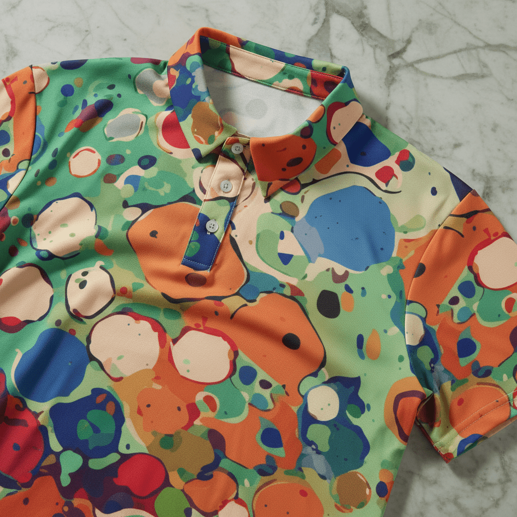 Psychedelic Paint Splatter Polo | Abstract Art Golf Shirt - Aesthetic Rebellion