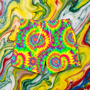 Psychedelic Tie Dye Swim Trunks