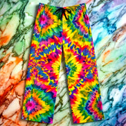 Rainbow Tie Dye Pajama Pants | Psychedelic Lounge Sleepwear