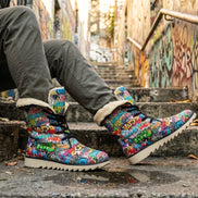 All-Over Print Men's Plush Boots