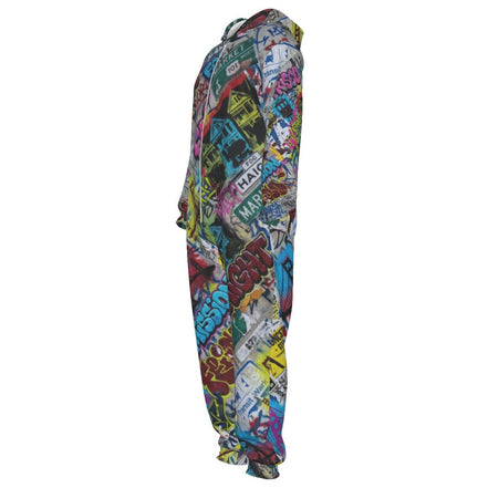 San Francisco Street Soul AOP Jumpsuit — All-over print in vivid multicolor tones. Women's jumpsuit with dopamine dressing, eclectic maximalism, main character energy style. Aesthetic Rebellion.