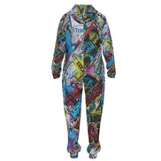 San Francisco Street Soul AOP Jumpsuit — All-over print in vivid multicolor tones. Women's jumpsuit with dopamine dressing, eclectic maximalism, main character energy style. Aesthetic Rebellion.