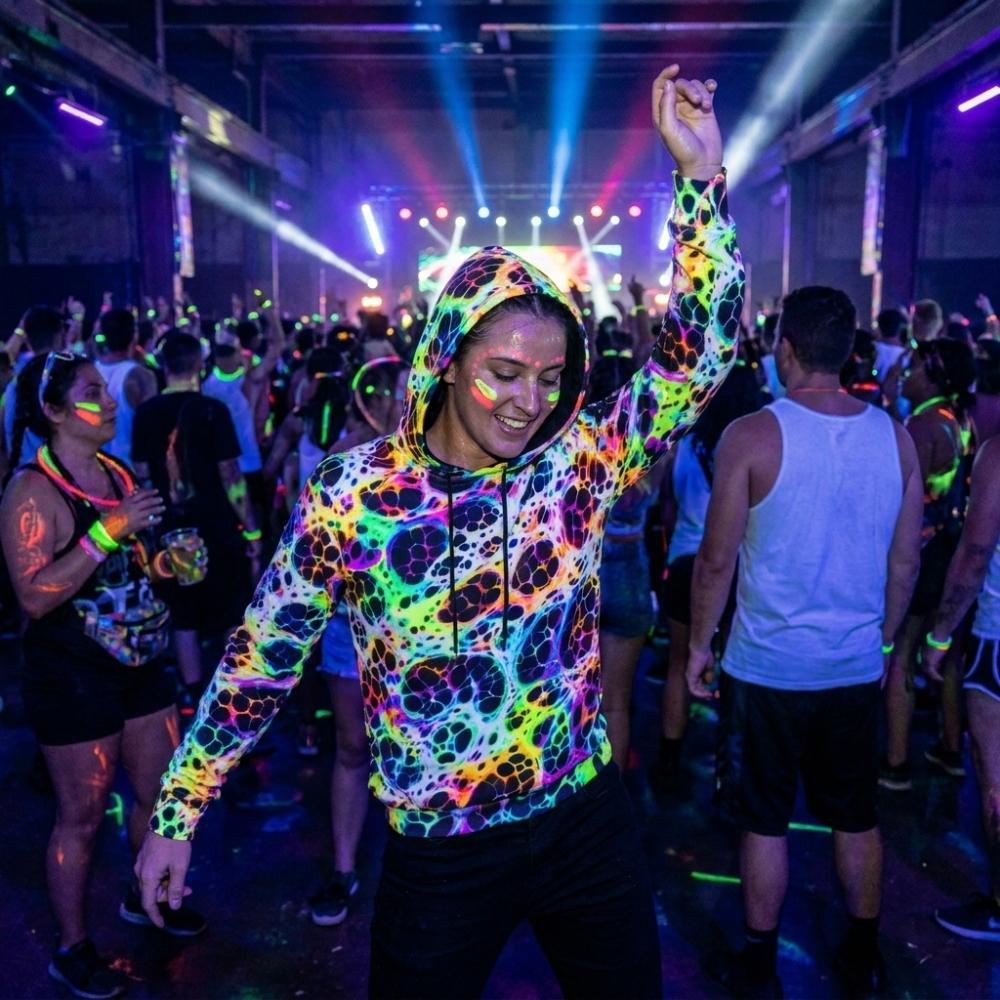 Spider Web Rave Hoodie - 100% Pure Cotton Night Owls Gear - Unisex - Aesthetic Rebellion