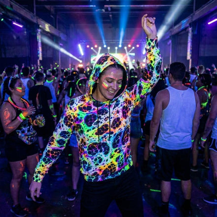 Spider Web Rave Hoodie - 100% Pure Cotton Night Owls Gear - Unisex - Aesthetic Rebellion
