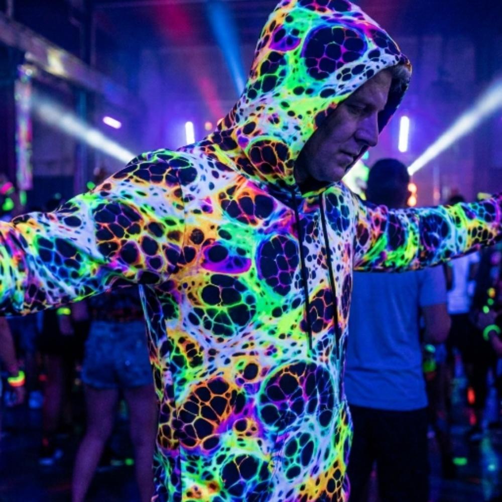 Spider Web Rave Hoodie - 100% Pure Cotton Night Owls Gear - Unisex - Aesthetic Rebellion