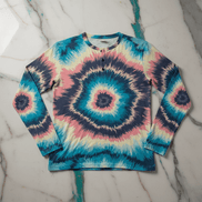 Spiral Tie-Dye Henley — Psychedelic AOP Festival Shirt - Aesthetic Rebellion