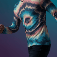 Spiral Tie-Dye Henley — Psychedelic AOP Festival Shirt - Aesthetic Rebellion
