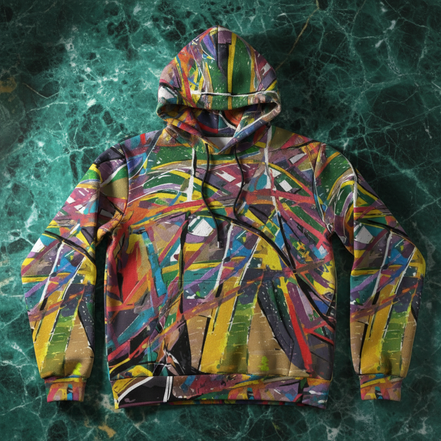 Splatter Art Hoodie - All - Over Print 100% Cotton 310GSM | Unisex Paint Explosion Streetwear - Aesthetic Rebellion