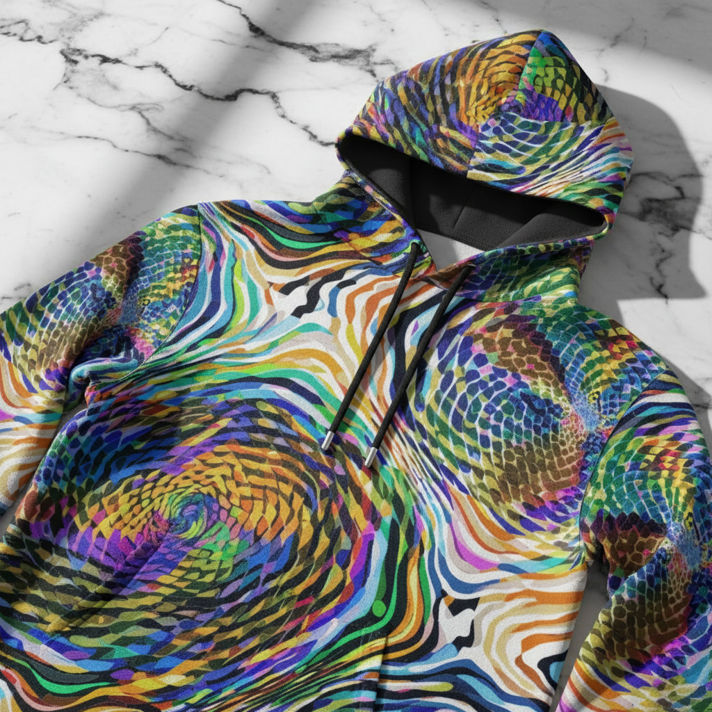 Starry Night Hoodie — All - Over Print Cotton Pullover - Aesthetic Rebellion