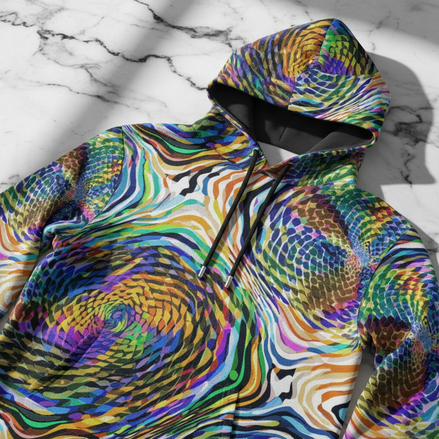 Starry Night Hoodie — All - Over Print Cotton Pullover - Aesthetic Rebellion