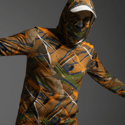 Tactical Canvas Unisex Hoodie With Sun - Protective Face Covering Pullover - Aesthetic Rebellion