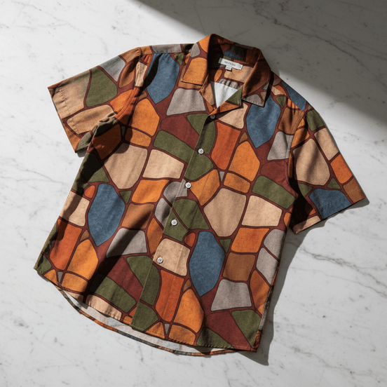 Tortoise Race All - Over Print Silk - Feel Button - Up Shirt - Aesthetic Rebellion