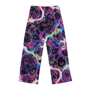 Trippy Marble Swirl Pajama Pants — Maximalist Lounge Pants | Neon Purple, Pink & Acid Green Abstract Print Sleepwear - Aesthetic Rebellion