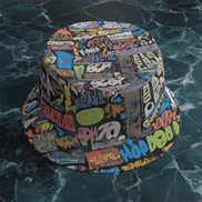 Trippy Tags AOP Bucket Hat | Psychedelic Graffiti Print Festival Headwear for Rave & Streetwear - Aesthetic Rebellion