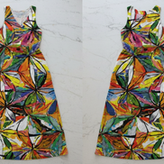 Vibrant Prism x High Waistline Sleeveless Maxi Dress, - Aesthetic Rebellion