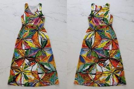 Vibrant Prism x High Waistline Sleeveless Maxi Dress, - Aesthetic Rebellion