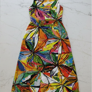 Vibrant Prism x High Waistline Sleeveless Maxi Dress, - Aesthetic Rebellion