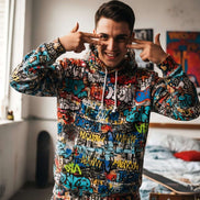 Wall of Graft Titti Splatter Art Digital Graphic Hoodie - Aesthetic Rebellion