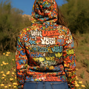 Wall of Graft Titti Splatter Art Digital Graphic Hoodie - Aesthetic Rebellion