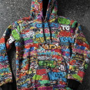 Wall of Graft Titti Splatter Art Digital Graphic Hoodie - Aesthetic Rebellion