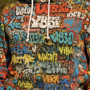 Wall of Graft Titti Splatter Art Digital Graphic Hoodie - Aesthetic Rebellion