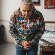 Wall of Graft Titti Splatter Art Digital Graphic Hoodie - Aesthetic Rebellion