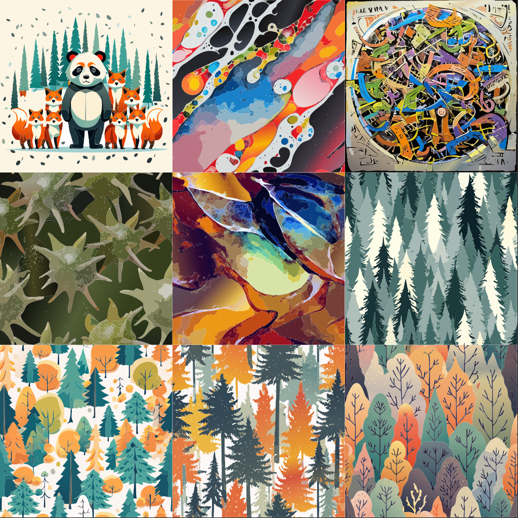 woodland forest SVG bundle preview